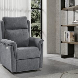 Imagen de sillón relax Roma en color gris en un salón