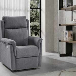 Imagen de sillón relax Roma en color gris en un salón